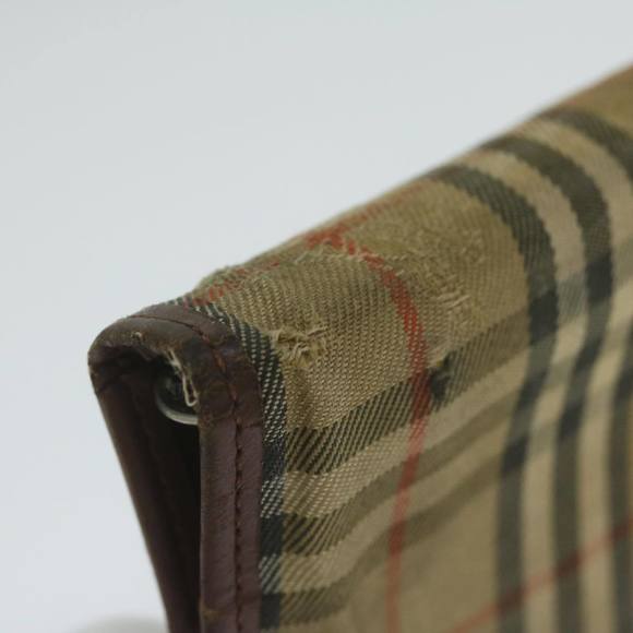 BURBERRY Nova Check Agenda Day Planner Cover Nylon Canvas Beige Auth hk1000 - Picture 8 of 16